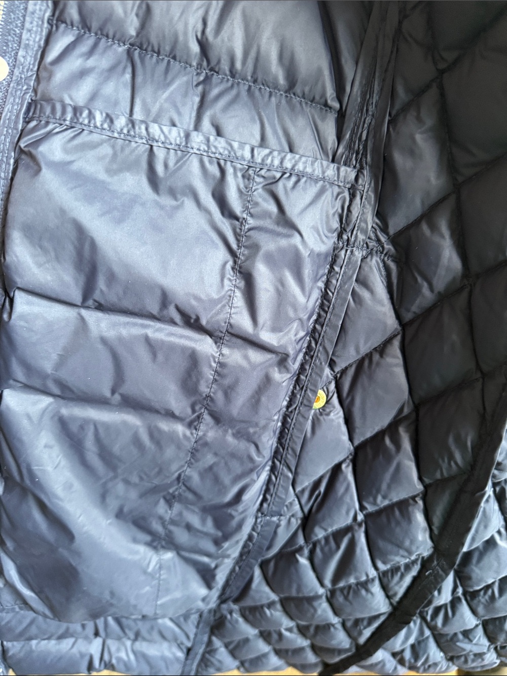 MICHAEL KORS Navy Quilted Hooded Long Puffer Coat - Picture 10 of 11